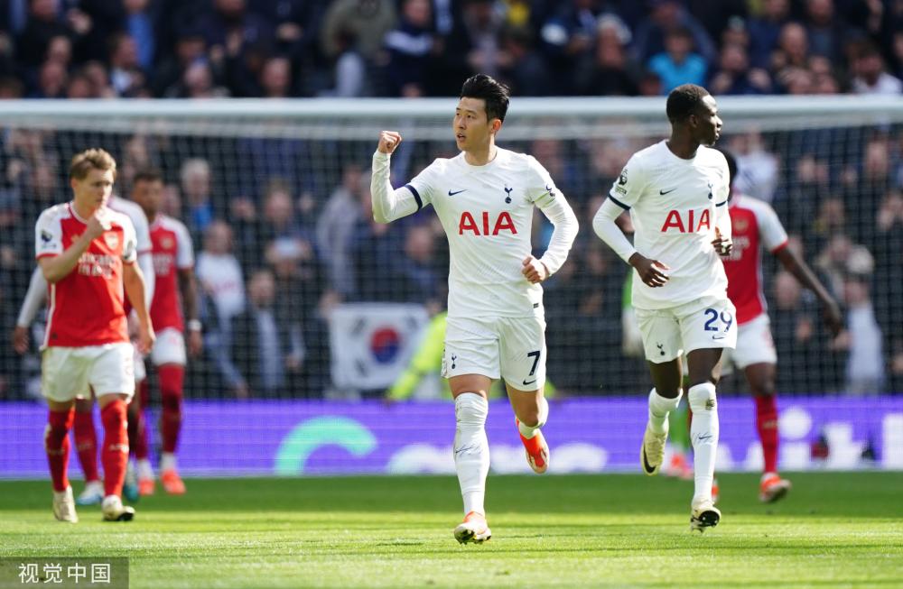 阿森纳英超力克热刺，萨卡关键进球